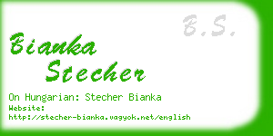 bianka stecher business card